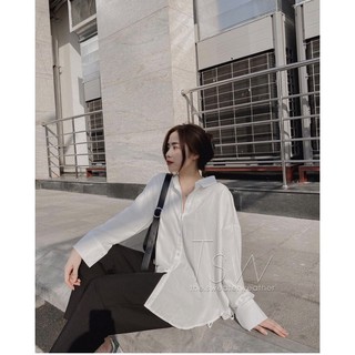 Sơ mi voan lụa buộc nơ bên