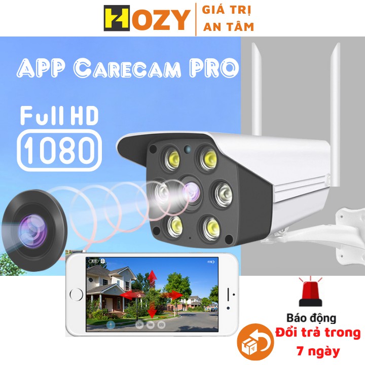 Camera WIFI Care cam pro 2.0mpx Full HD, chống nước, báo động về điện thoại Model ONVIZCAM VT2 , nâng cấp hơn YOOSEE