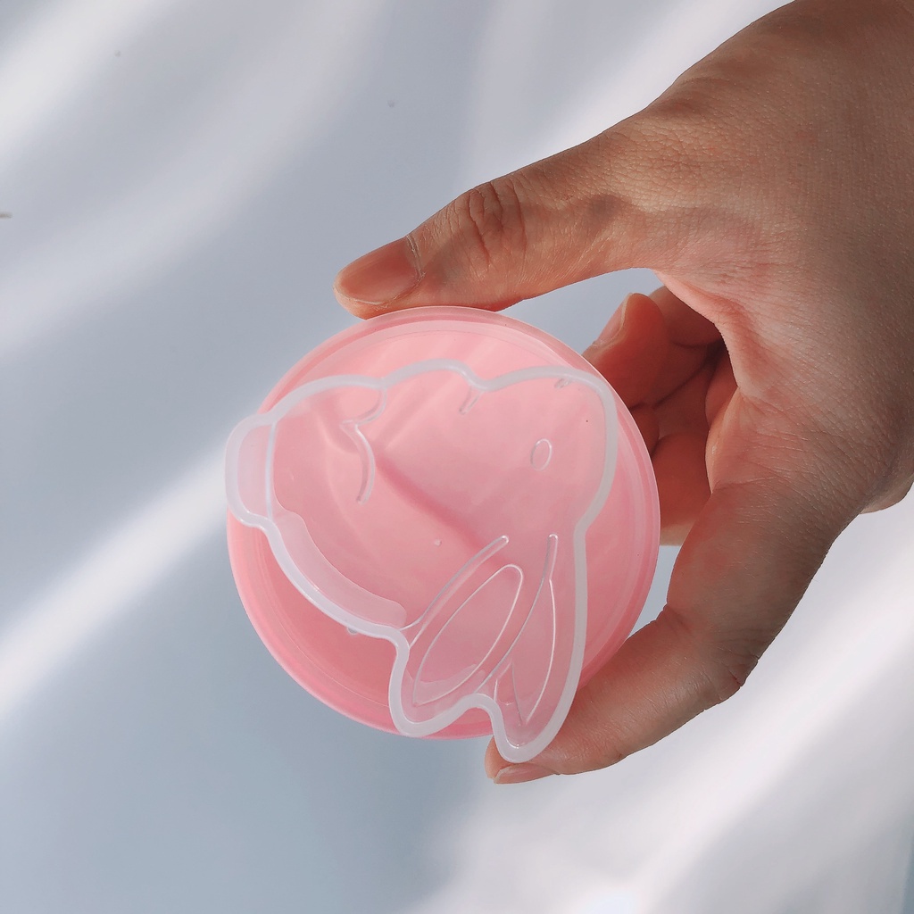 Hộp, khuôn làm bánh hình thú kèm chổi quét dầu, khuôn bánh hình hoa, hình thú bằng nhựa ngộ nghĩnh