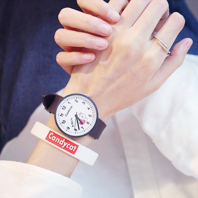 ĐỒNG HỒ NỮ DÂY CAO SU HAZO CANDYCAT D400 THỎ DỄ THƯƠNG | BigBuy360 - bigbuy360.vn