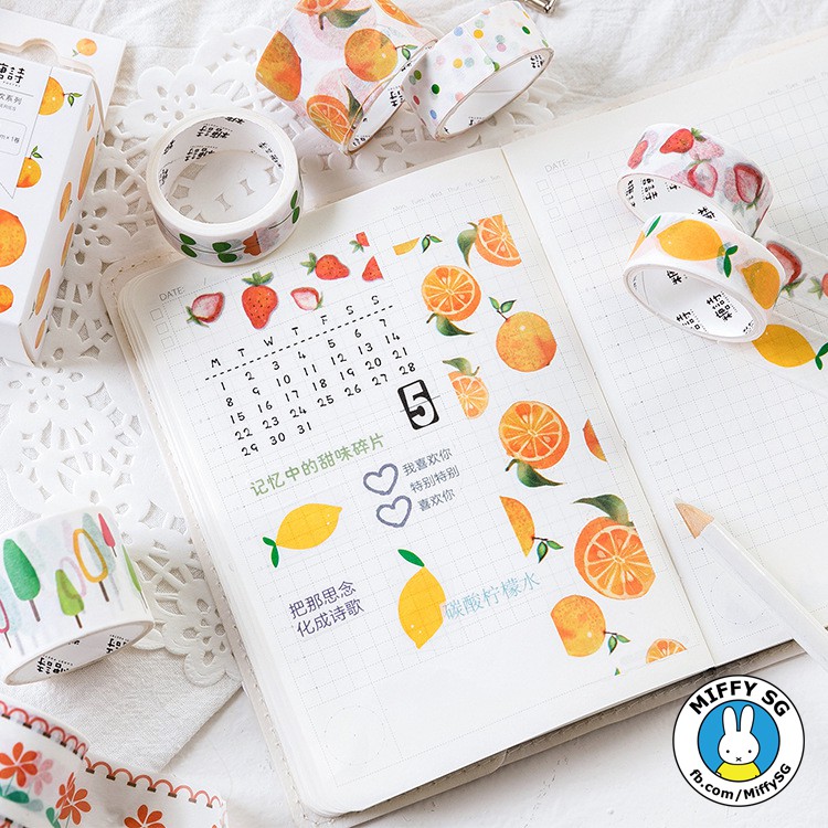 Bộ 3 washi tape GỢN SÓNG