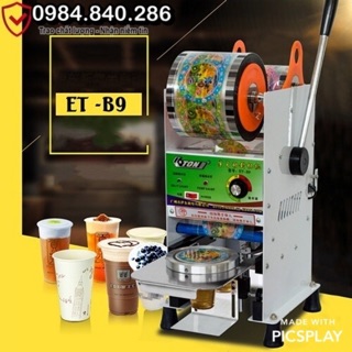 Máy dập cốc, ép miệng ly bằng tay tự động cuốn màng ET-B9