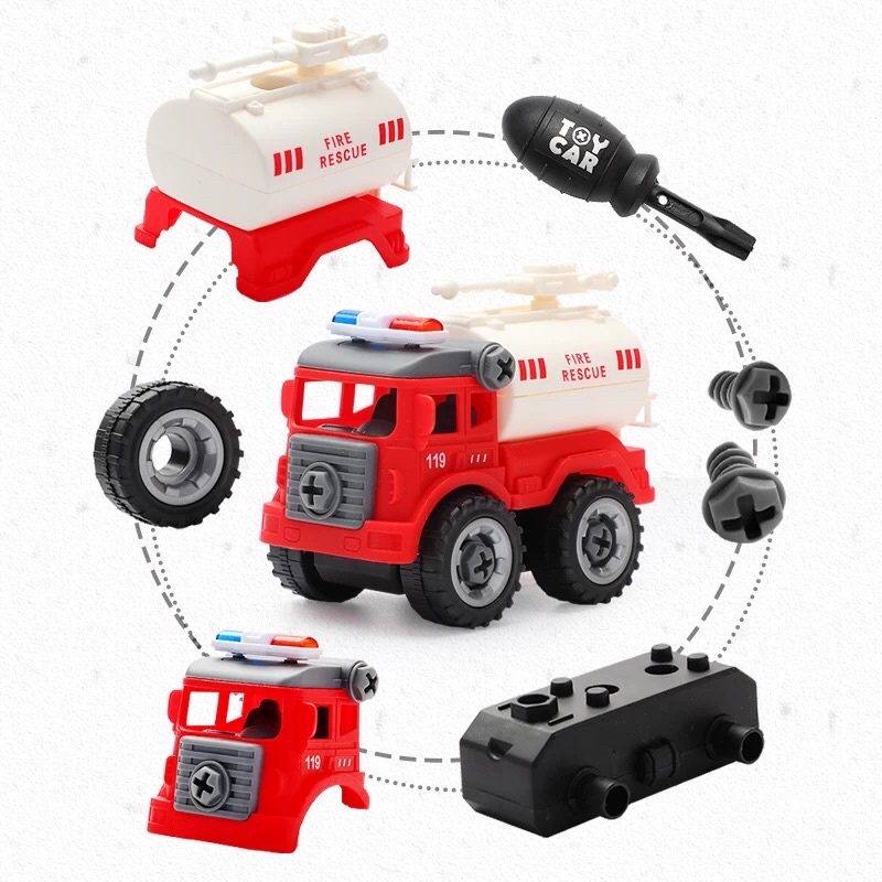 Đồ Chơi Ô Tô Xe Cứu Hỏa Lắp Ghép - Đồ Chơi Giúp Trẻ Tư Duy Tăng Tính Sáng Tạo Sóc_toystore