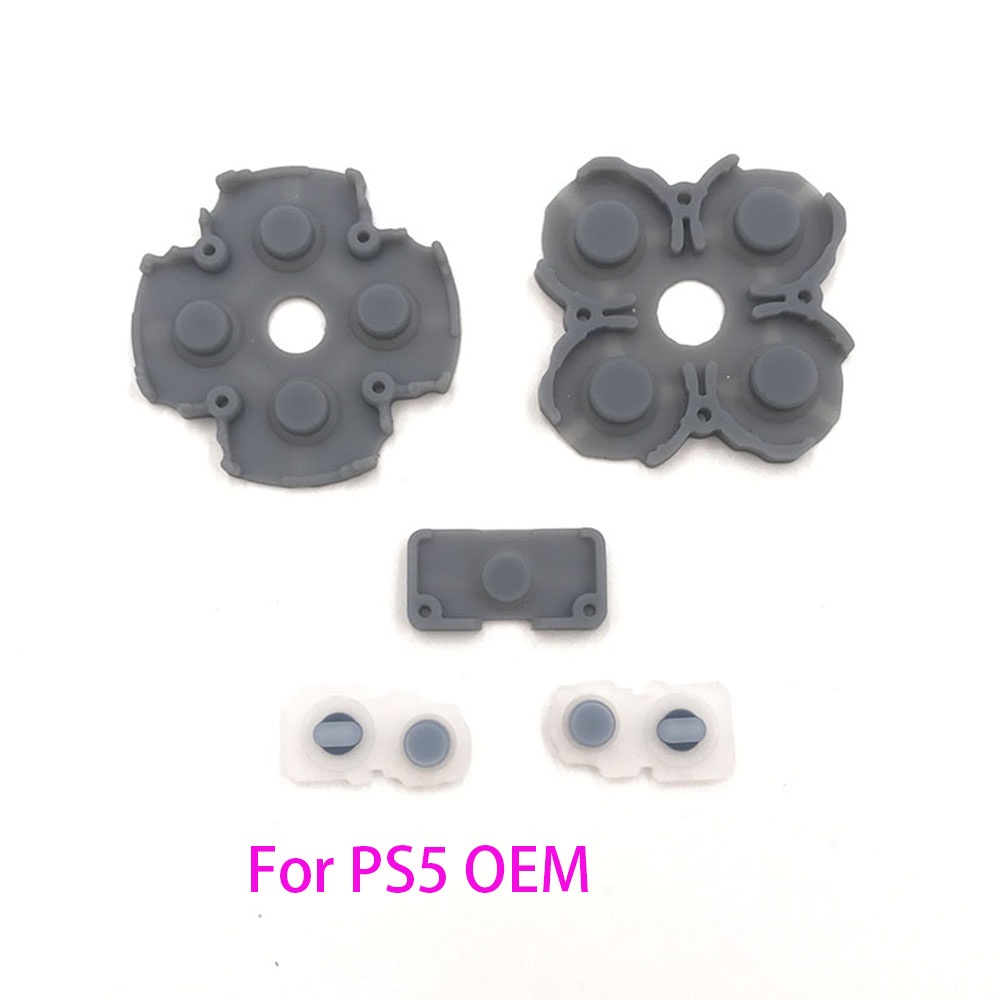 1sets v1.0 v2.0 cho sony playstation ps5 miếng đệm nút l r dẫn điện bằng cao su cho bộ điều khiển ps5 silicone abxy d-pads