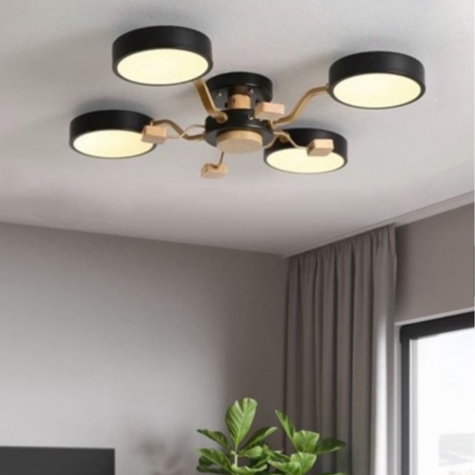 Đèn trần MACARON D500 3 chế độ ánh sáng hiện đại trang trí nhà cửa kèm điều khiển từ xa