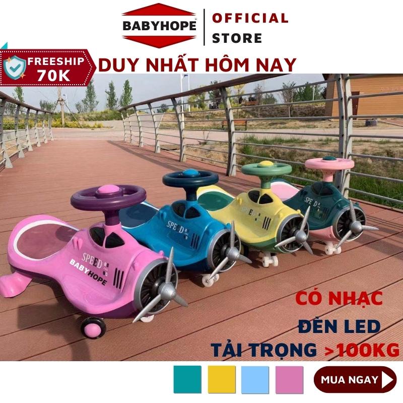 Xe lắc cho bé máy bay SPEED BABYHOPE có nhạc và đèn led tải trọng &gt;100 kg bảo hành 12 tháng