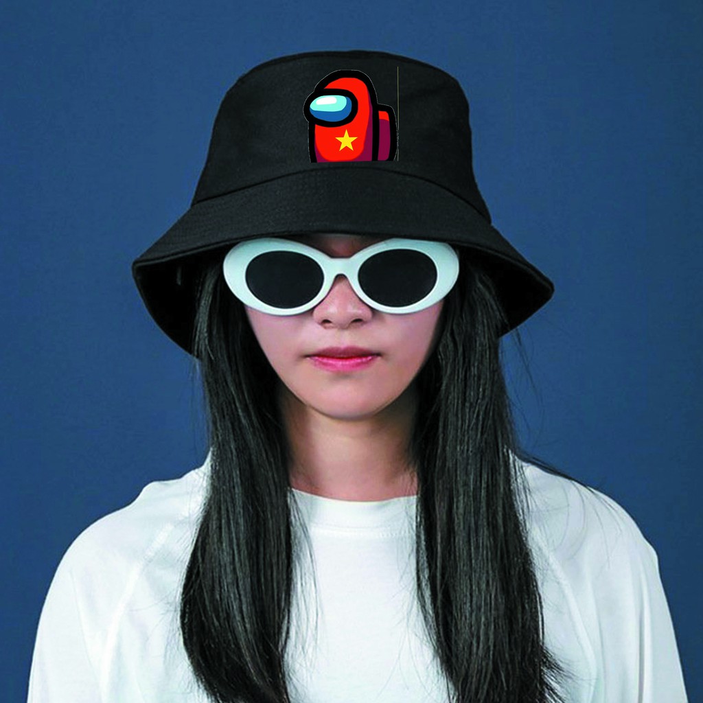 Mũ bucket Logo 85 Vương Nhất Bác anime chibi nón đen đi học thời trang