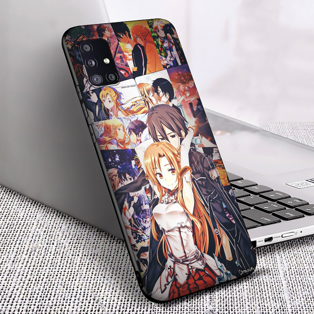 Ốp Điện Thoại Silicon Mềm Hình Sword Art Online Cho Samsung Note 8 9 10 20 Ultra M21 M30s M31 M31s Plus Uj115