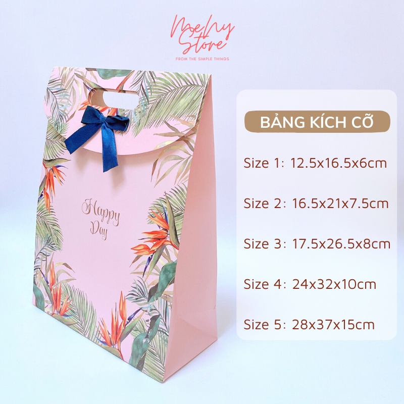 [Mã LIFE20KALL giảm 10% đơn 50K] Túi giấy đựng quà, mỹ phẩm có nắp nơ dán loại đẹp (giao mẫu ngẫu nhiên)