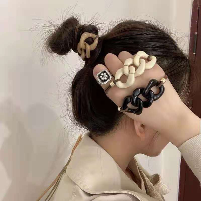 Set 3 dây cột tóc co giãn thời trang Hàn Quốc xinh xắn cho nữ