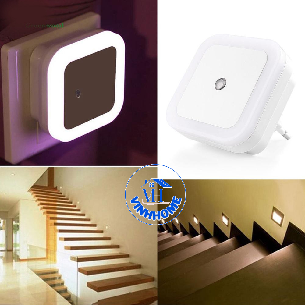 Đèn Ngủ Cảm Biến Ánh Sáng Kiểu Vuông