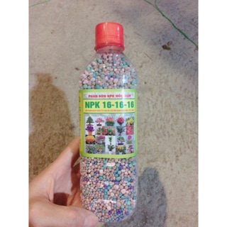 Phân bón chuyên dùng cho hoa, cây cảnh npk 16-16-16 chai 500gr tiện lợi