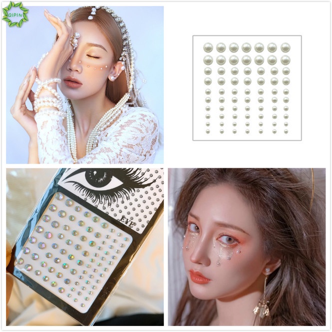 [Hàng mới về] Nhãn dán kim cương giả dùng để trang điểm cho mặt
