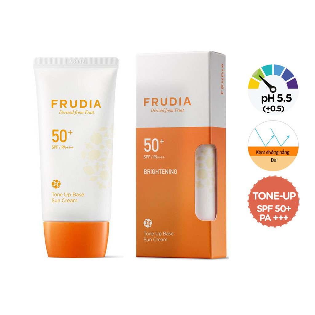 Kem Chống Nắng Frudia Làm Trắng Sáng Da Frudia Tone-Up Base Sun Cream tuýp 50g - KL010