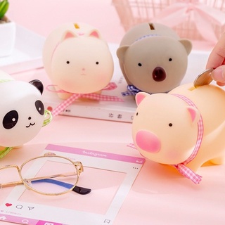 Ống heo tiết kiệm hình hoạt hình bằng nhựa chống rơi