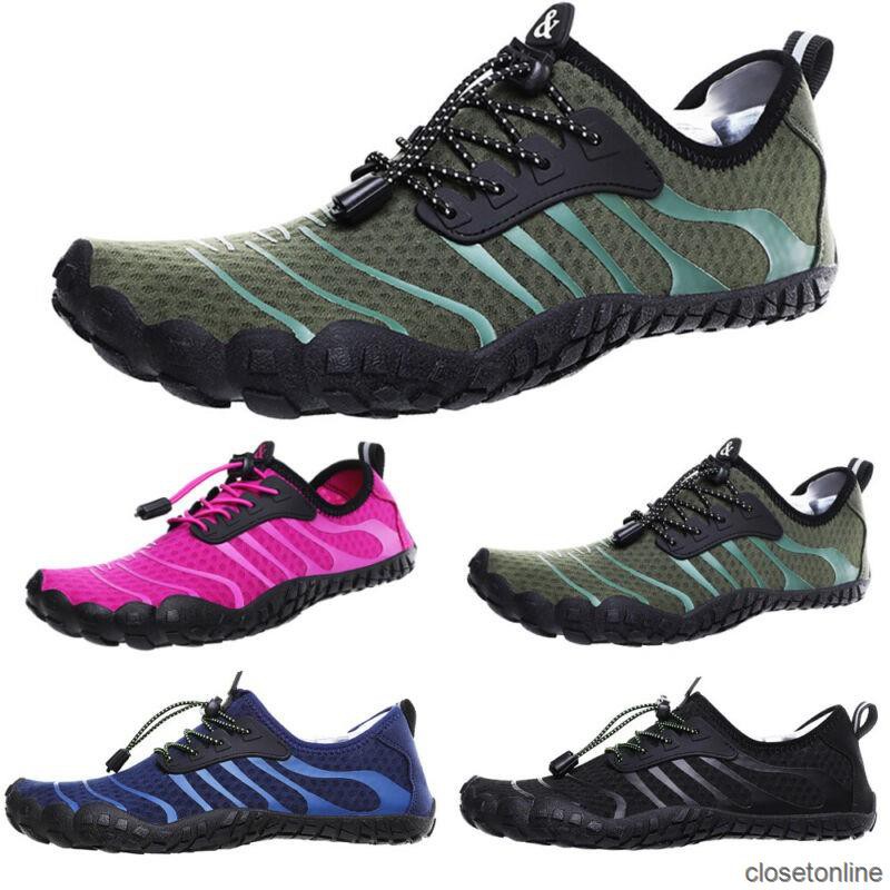 COD Unisex Aqua Shoes Lace Up Waterproof Outdoor Training Walking Light Comfortable CL