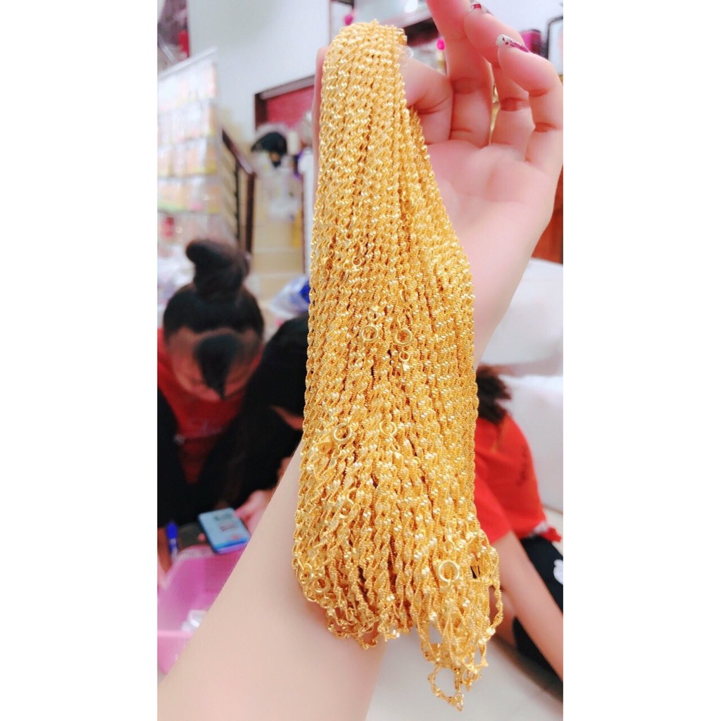 Dây chuyền xoắn xi mạ vàng màu 24 D4420