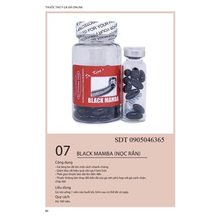 Viên uống tăng bo - lỳ đòn - nuốt ói cho gà trước đá - black mamba