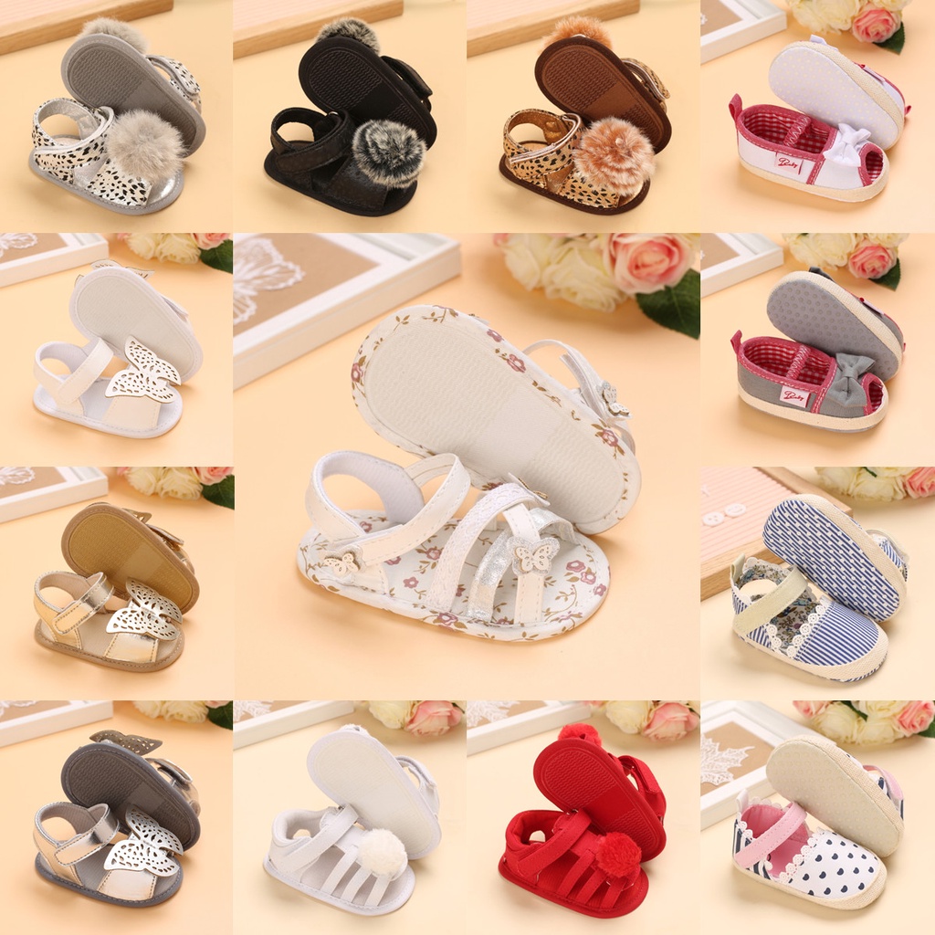 Valen Sina Xăng đan Đế Mềm Chống Trượt Đính Nơ Thời Trang Mùa Hè Cho Bé Gái