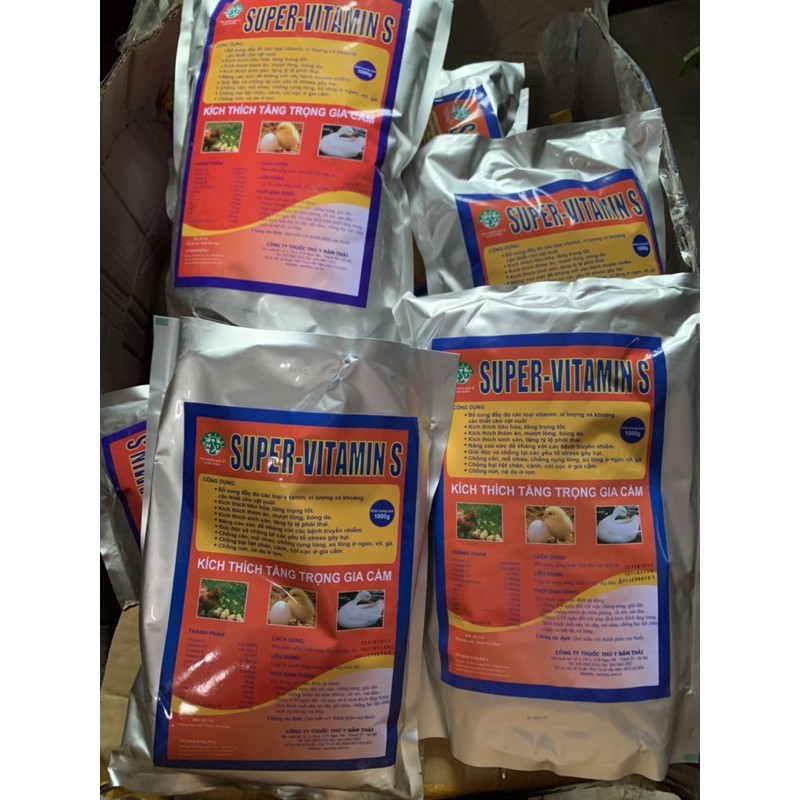 1 kg SUPER VITAMIN S -bổ sung vitamin, khoáng chất cho gà, vịt, ngan, chim cút