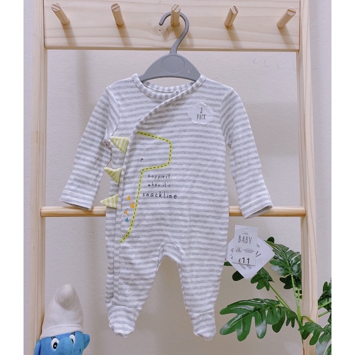 (New born) Body liền tất-sleepsuit cotton geogre mix