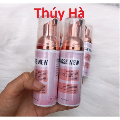 Chai tạo bọt vệ sinh mi Rose New .  dụng cụ nối mi - Thúy Hà