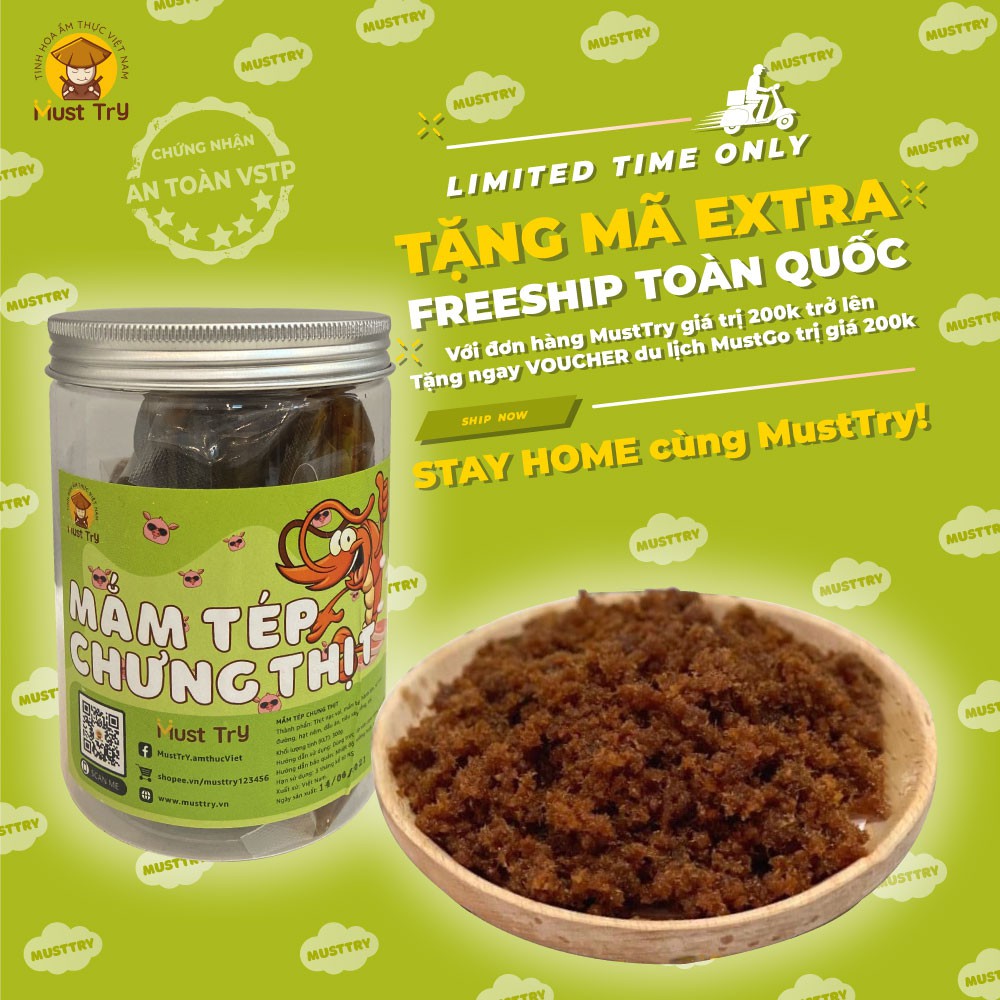 Mắm Tép Chưng Thịt 100% Nhà Làm 300g/ hộp- Must TrY Tinh Hoa Ẩm Thực Việt Nam