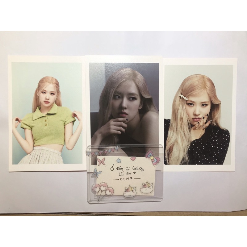 Set 3 postcard Rosé off