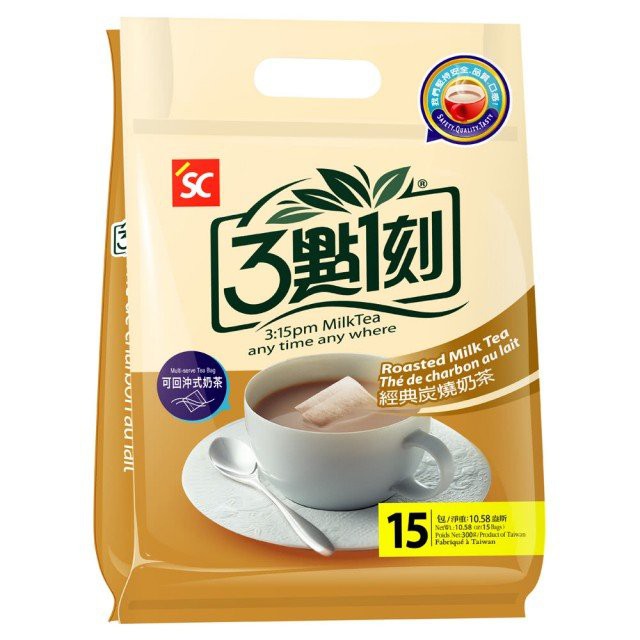 Trà sữa Đài Loan Túi Lọc 3:15PM - Vị Trà Rang Xay Roasted Túi 15 Gói (20g/gói)