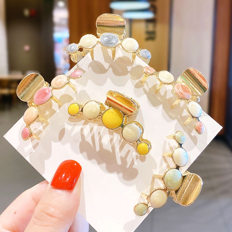 Kẹp Tóc Kim Loại Thiết Kế Hình Học Đơn Giản Thanh Lịch Cho Nữ