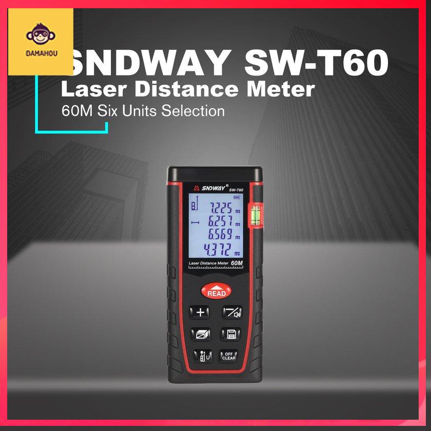 【Trong kho】SNDWAY Cầm tay 60M Laser Khoảng cách Máy đo khoảng cách Máy đo Diastimet