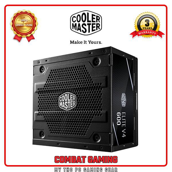 [Mã 1511ELSALE hoàn 7% đơn 300K] Nguồn COOLER MASTER ELITE V4 600W - 80 PLUS WHITE
