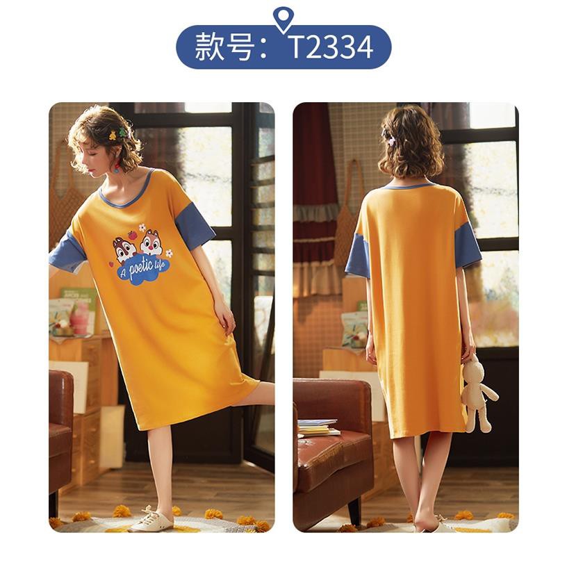 Đầm Thun Cotton Ngắn Tay Dáng Dài Thời Trang Mùa Hè Cho Nữ | BigBuy360 - bigbuy360.vn