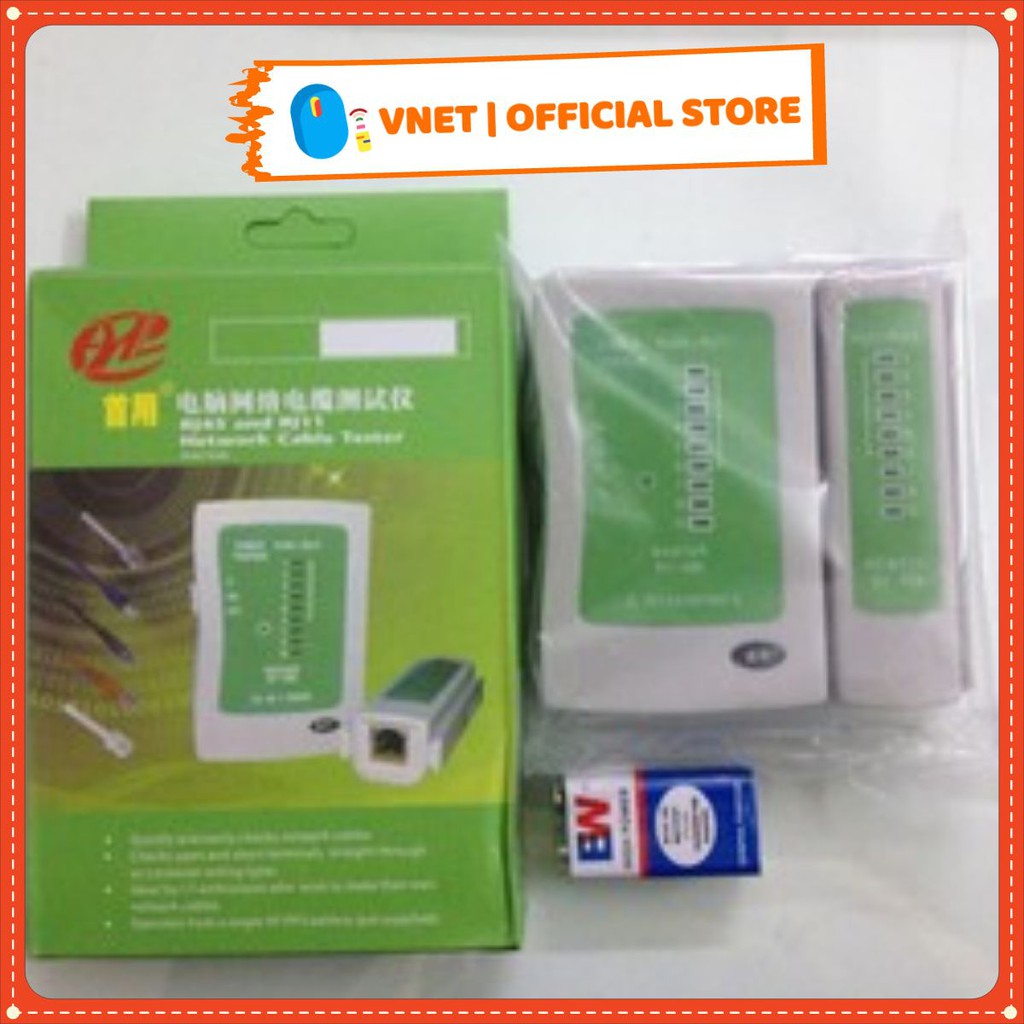 Hộp test mạng đa năng RJ45 giá rẻ dùng kiểm tra tín hiệu mạng dễ sử dụng