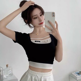 Áo thun croptop cổ thuyền