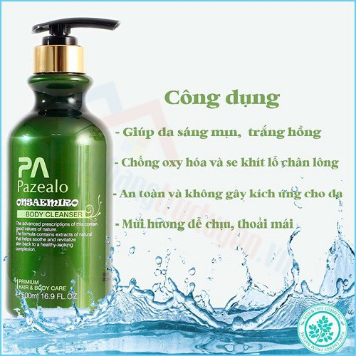 Sữa tắm dưỡng trắng Pazealo Hàn Quốc