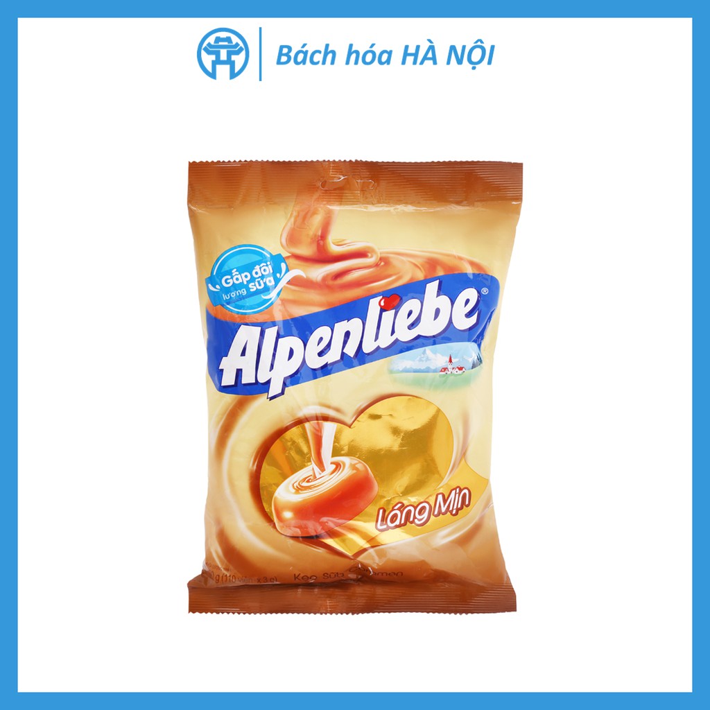 Kẹo Sữa Caramen Láng Mịn Alpenliebe gói 329g (94 viên) - Rich Milk Caramel Candy