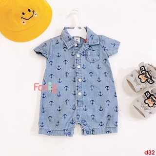 [4-8kg] Romper Đùi Bé Trai Cter - Xanh Mỏ Neo D32