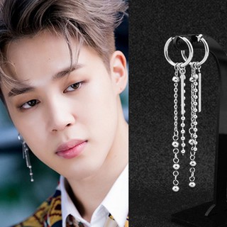 Khuyên tai Bangtanboy khuyên tai jimin idol thanh dài hạt dàikhohangkpop