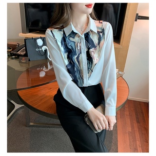 Áo Sơ Mi Nữ Dài Tay Cổ Bẻ Thời Trang Công Sở