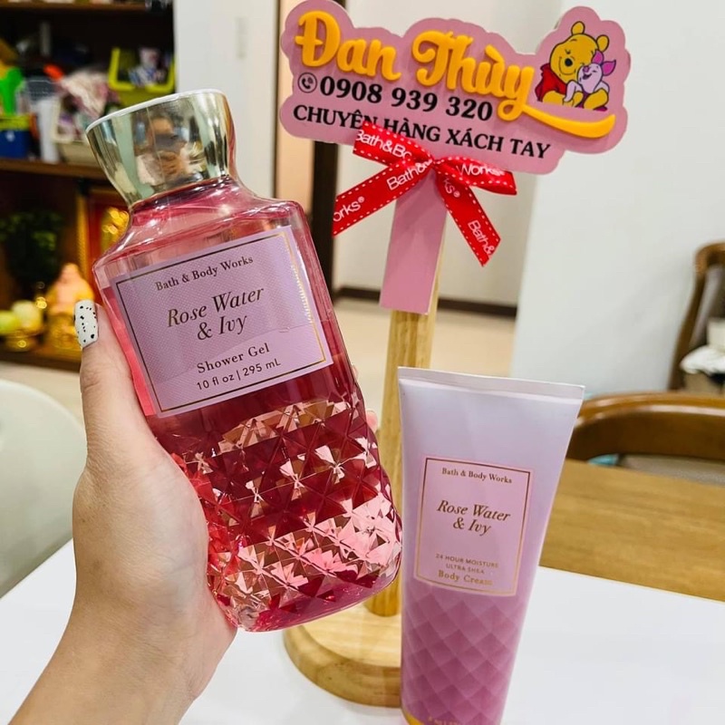 [ĐỦ MÙI] Gel tắm Bath& Body Work - Rose Champagne, Lavender, A Thousand Wishes, Rose Water & Ivy