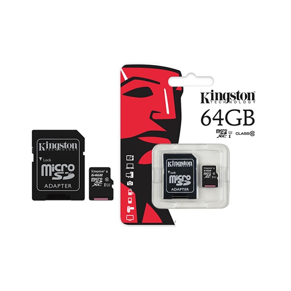 Thẻ Nhớ Micro SD Kingston 64GB Class 10 tặng kèm adapter