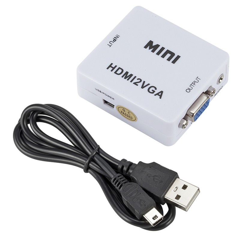 Đầu Chuyển Đổi Vga Sang Hdmi Full Hd 1080p Cho Pc Laptop Dvd Hdtv