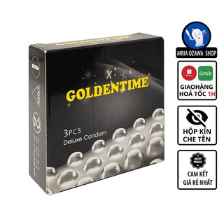 Bao Cao Su Gai Goldentime Thiết Kế 600 Gai Phủ Đều Bề Mặt Tăng Cường Ma Sát Hộp 3 Chiếc
