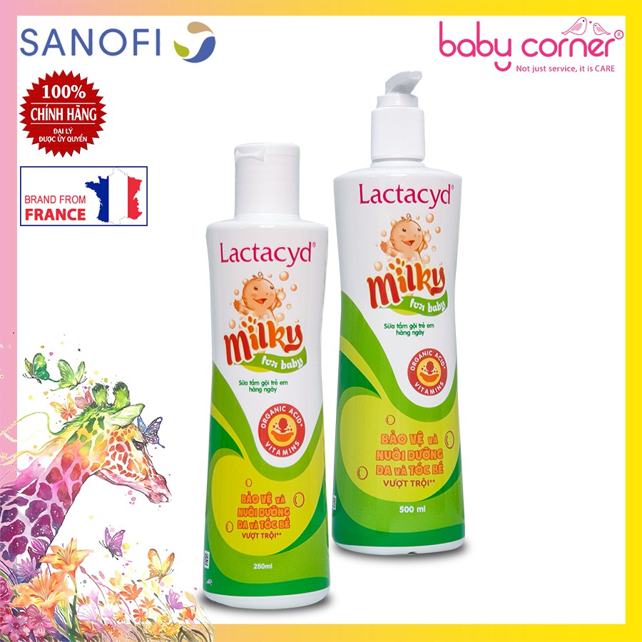 SỮA TẮM GỘI LACTACYD MILKY BẢO VỆ, NUÔI DƯỠNG LÀN DA VÀ TÓC CHO BÉ