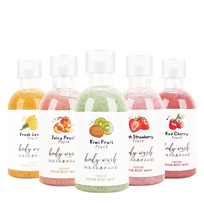 Sữa Tắm Tẩy Tế Bào Chết Hương Hoa Quả PIBAMY Fruit Scrub Body Wash 260ml