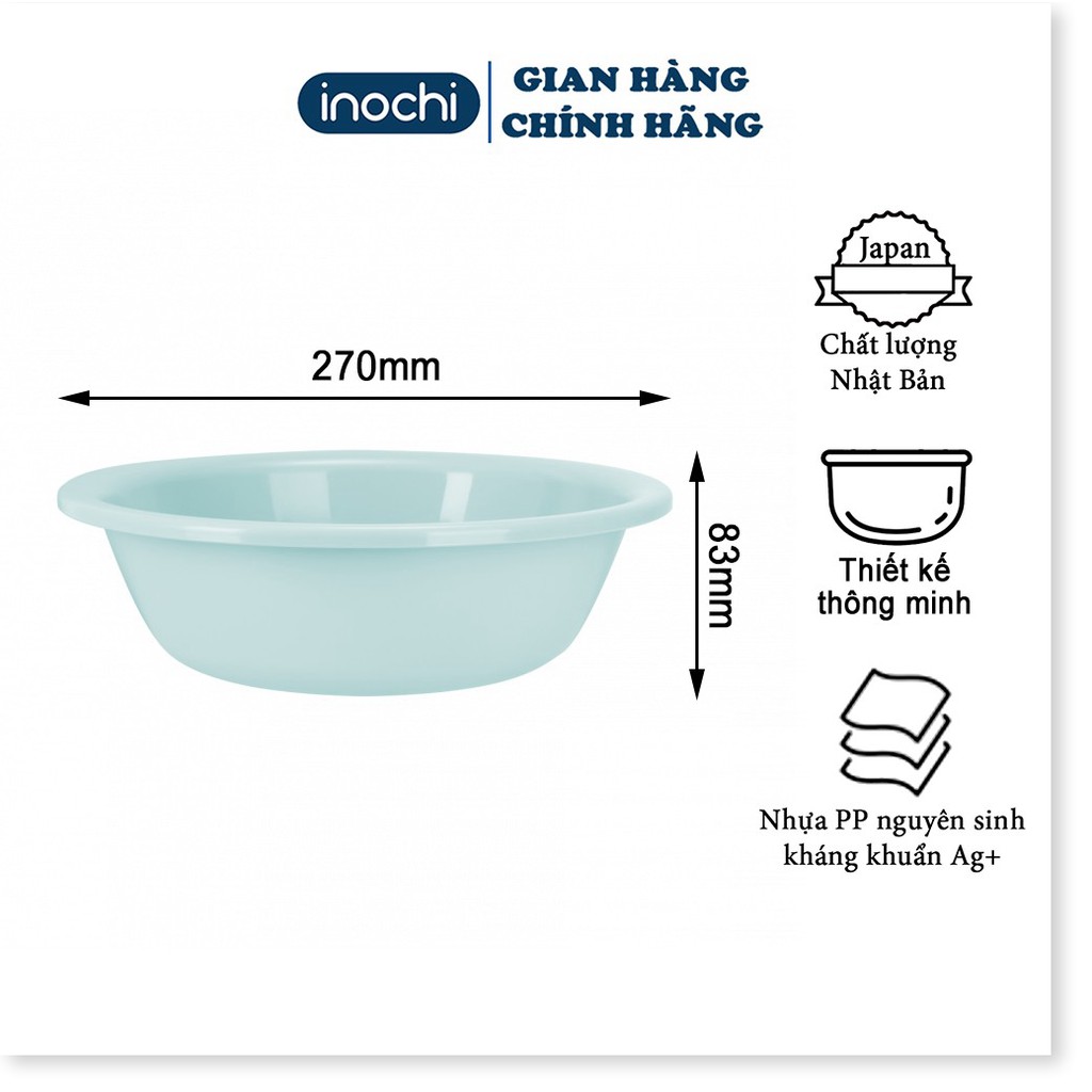 Thau rửa mặt - cho trê em nhựa nguyên sinh kháng khuẩn Ag+ cao cấp Notoro inochi 21/27/32 cm TRM01