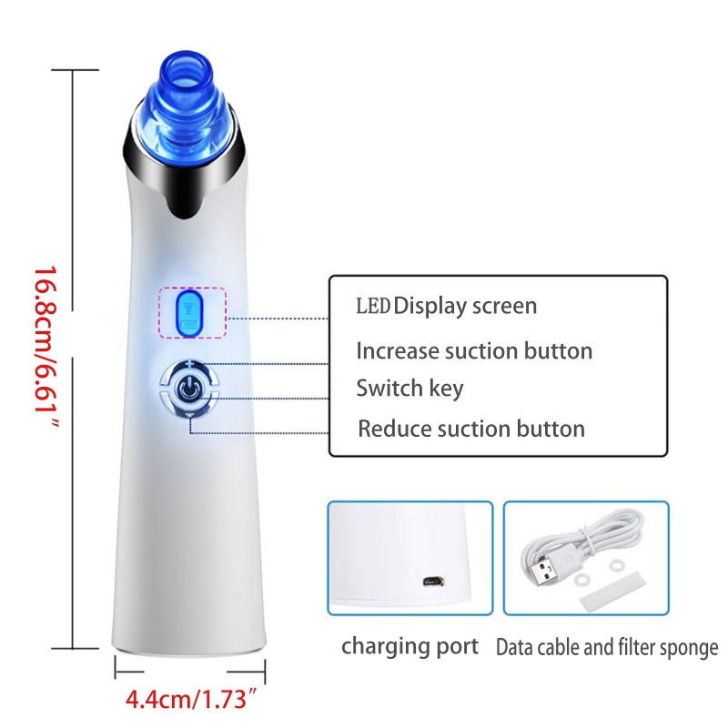 Máy Hút Mụn Đầu Đen Đa Năng Sạc USB