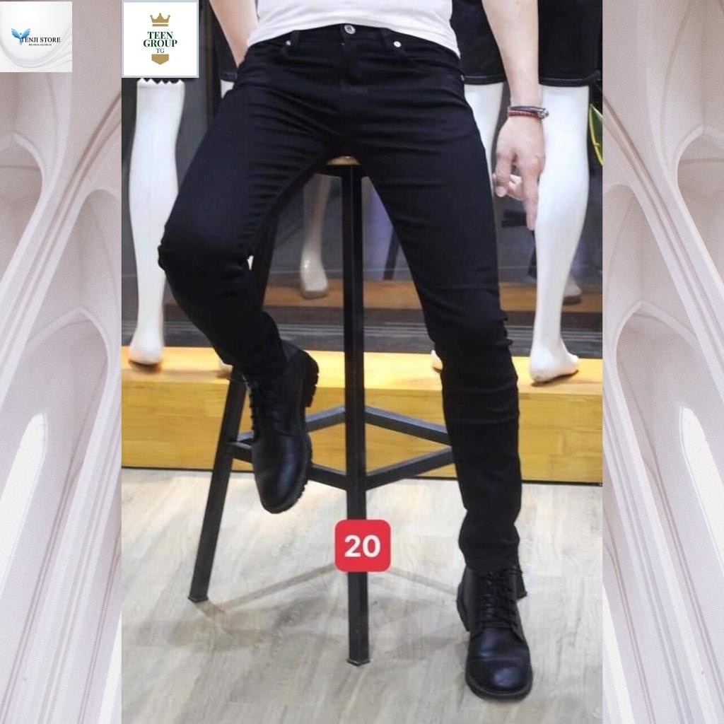 Quần jean nam màu xanh rách gối chất bò cao cấp co dãn 4 chiều cực đẹp, quần rin nam QDJ0606 Nhiều mẫu mới