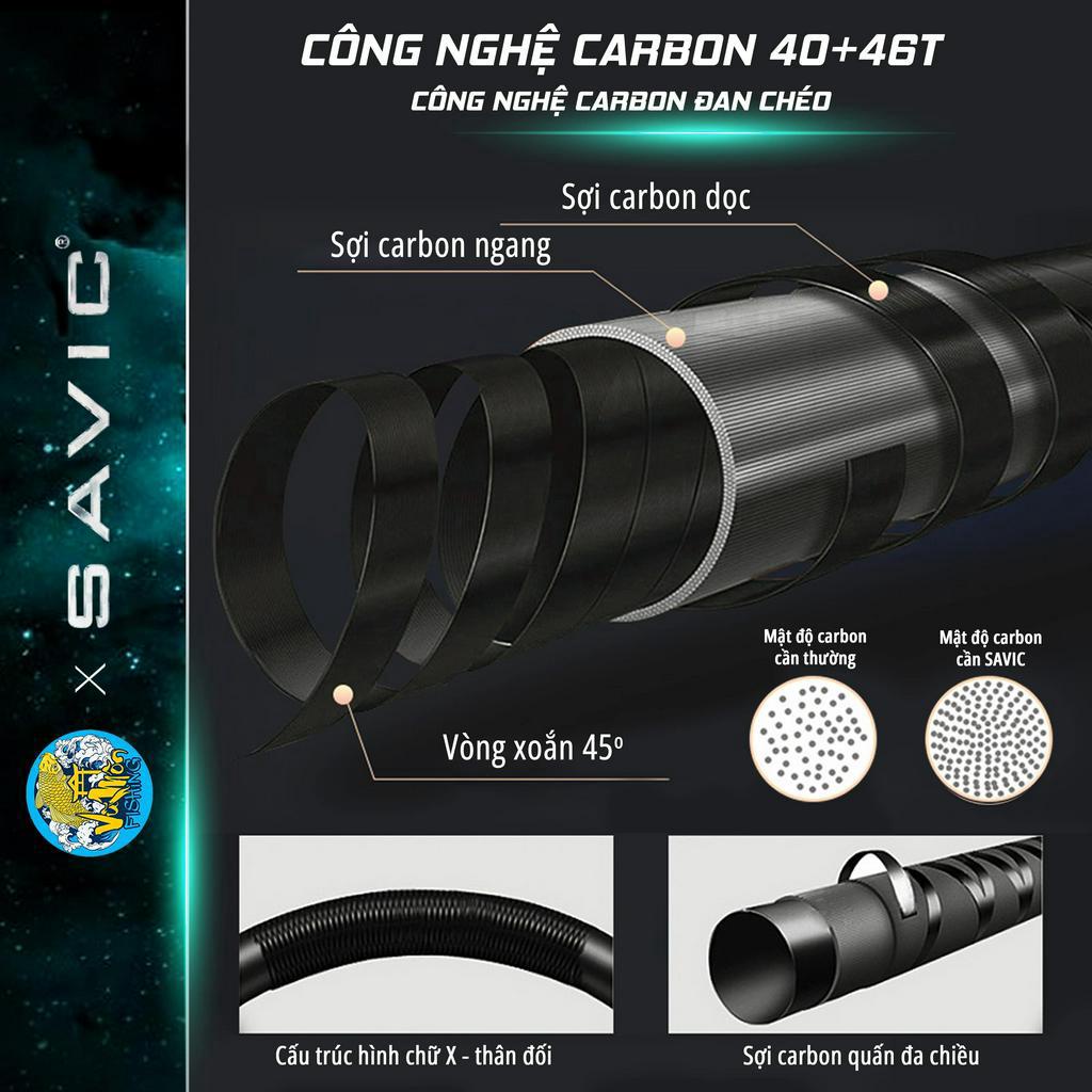 Cần Câu Tay Câu Đài Carbon Cao Cấp Savic Thiên Vũ 6.5H - Vũ Môn Fishing
